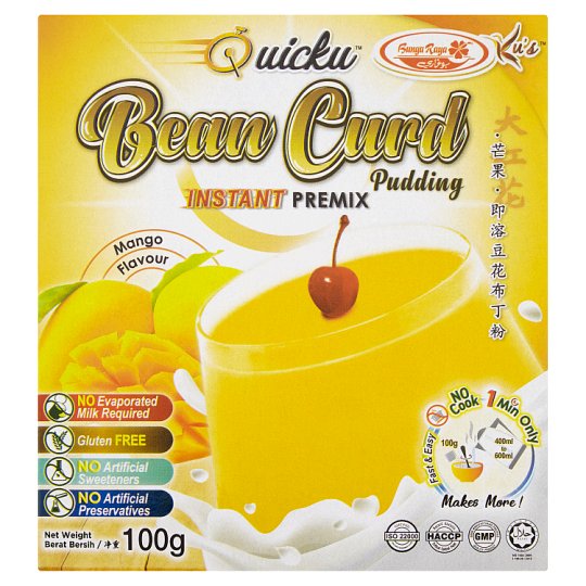 Bunga Raya Quicku Bean Curd Pudding Instant Premix Mango Flavour 