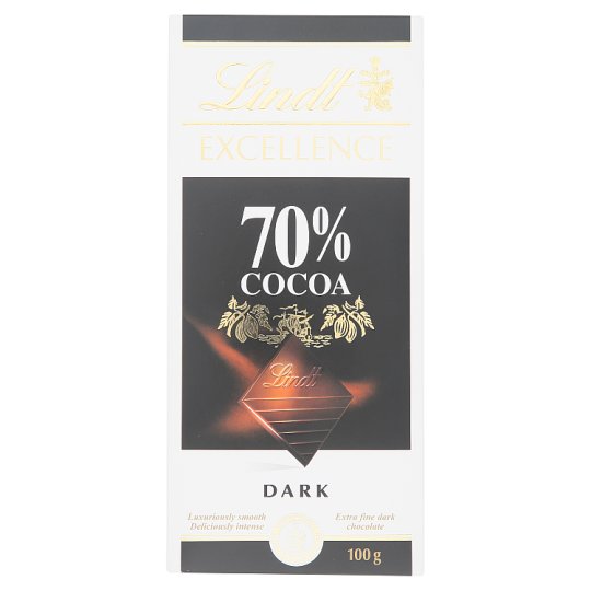 Lindt Excellence 70% Cocoa Dark Chocolate 100g – AsianSnacks