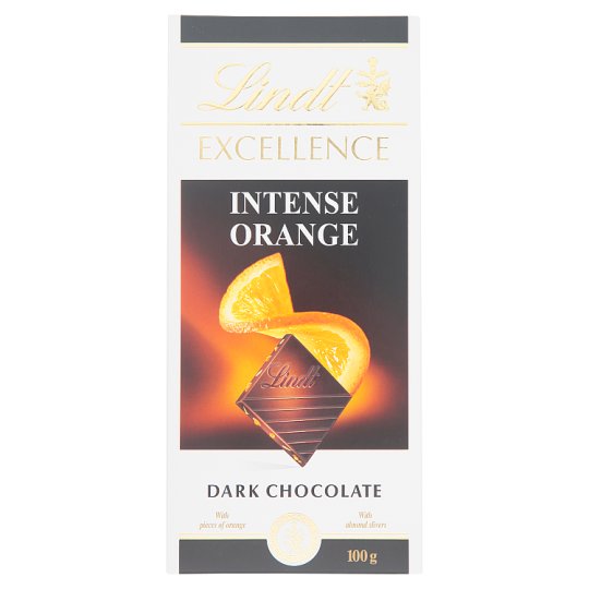 Lindt Excellence Intense Orange Dark Chocolate 100g – AsianSnacks