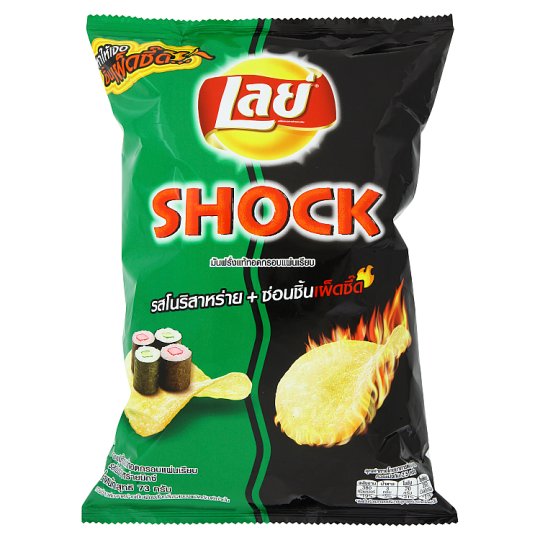 Lays Shock Nori Seaweed Mixed Flavor Flat Cut Potato Chips 73g